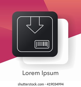 logistics freight line icon
