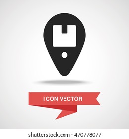 logistics freight map icon