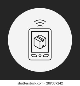logistics freight phone line icon