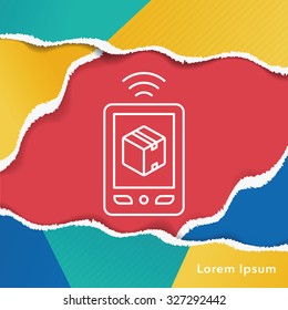 logistics freight phone line icon