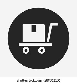 logistics freight trolley icon