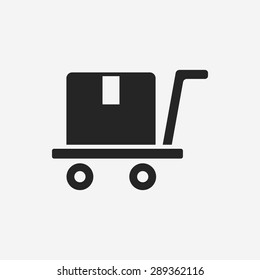 logistics freight trolley icon