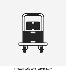 logistics freight trolley icon