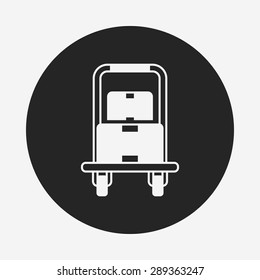 logistics freight trolley icon