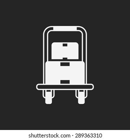 logistics freight trolley icon