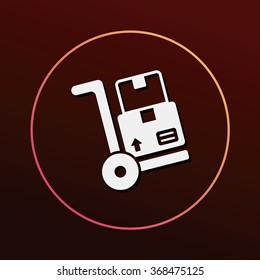 logistics freight trolley icon