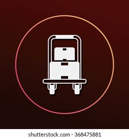 logistics freight trolley icon