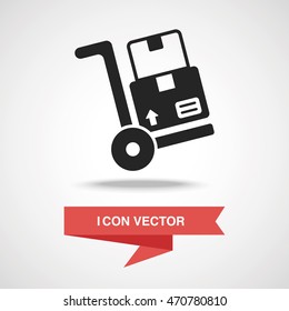 logistics freight trolley icon