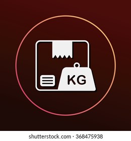 logistics freight weight icon