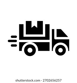 logistics glyph icon illustration vector graphic. Simple element illustration vector graphic, suitable for app, websites, and presentations isolated on white background