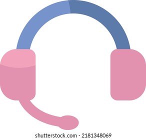 Logistics headphones, illustration, vector on a white background.