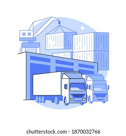 Logistics Hub Abstract Concept Vector Illustration. Global Logistics Center, Commercial Warehouse, Distribution Hub, Supply Chain Management, Transportation Cost Optimization Abstract Metaphor.