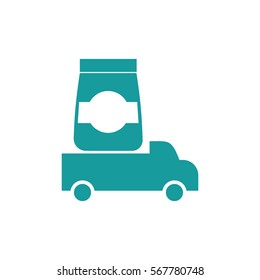 Logistics Icon. Delivery sign. truck carries goods  
