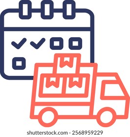 Logistics Icon Line Color Vector Illustration