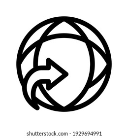 icono logístico o logotipo símbolo de señalización aislado ilustración vectorial - iconos vectoriales de estilo negro de alta calidad
