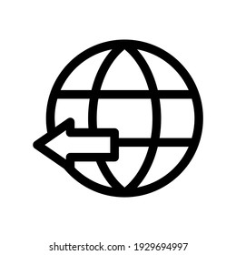 icono logístico o logotipo símbolo de señalización aislado ilustración vectorial - iconos vectoriales de estilo negro de alta calidad
