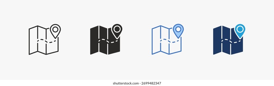 Logistiksymbol-Sammlung mit mehreren Stilen