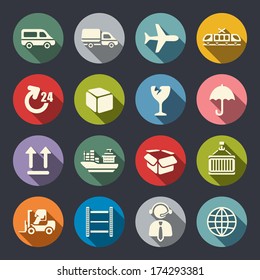 Logistics icon set