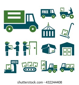 logistics icon set