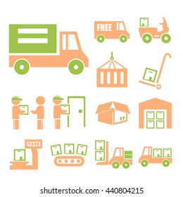 logistics icon set