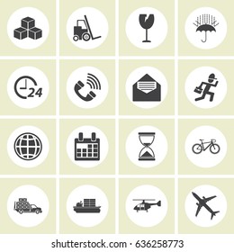 logistics icon set 