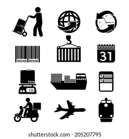 Logistics Icon Set Graphic Vector Illustration