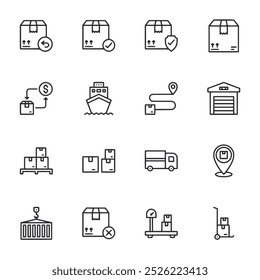 Logistics icon set vector illustration