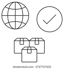 Logistics Icon, Smart Supply Chain, Global Delivery Network, Efficient Transport Solutions, vetor