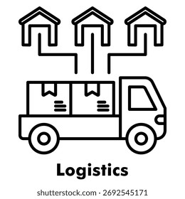 Logistics Icon in Solid Style. Vector Glyph Illustration for Distribution and Supply Chain.