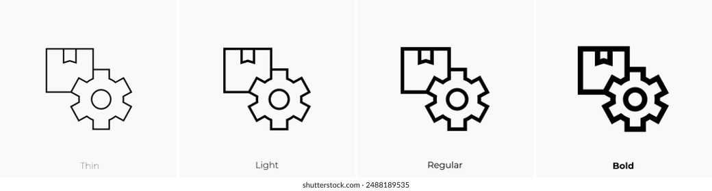 logistics icon. Thin, Light Regular And Bold style design isolated on white background
