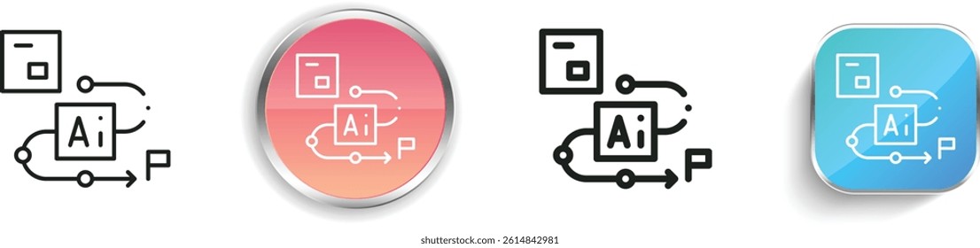 logistics icon. Thin Linear, Regular and Button Style Design Isolated On White Background