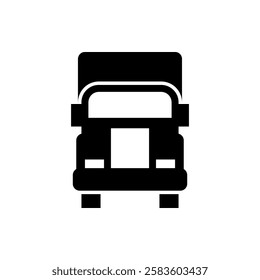 Logistics icon. Truck shipping. Fast and reliable freight delivery services. Cargo transportation. Efficient and affordable trucking solutions.