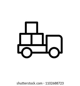ilustración del vector de icono logístico