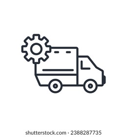 Logistiksymbol. vector.Editable stroke.linear style sign for use web design,logo.Symbol illustration.