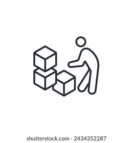 Logistics icon. vector.Editable stroke.linear style sign for use web design,logo.Symbol illustration.