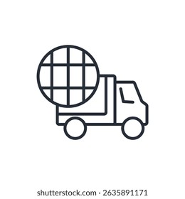 icono de logística. Vector. Movimiento editable. signo de estilo lineal para uso Diseño web, logotipo. Ilustración de símbolo.