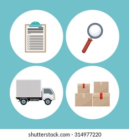 Logistics icons design, vector illustration eps 10