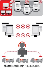 Logistics icons. E-commerce icons. Network

