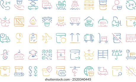 Logistics icons High-Quality Vector Icons Collection with Editable Stroke. Ideal for Professional and Creative Projects.