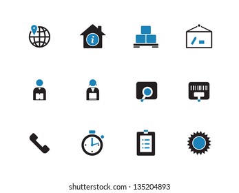 Logistics icons on white background. Vector illustration.