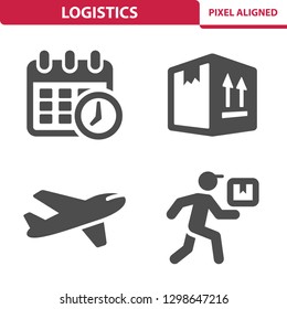 Logistics Icons. Professional, pixel perfect icons, EPS 10 format.