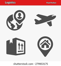 Logistics Icons. Professional, pixel perfect icons optimized for both large and small resolutions. EPS 8 format. Designed at 32 x 32 pixels.