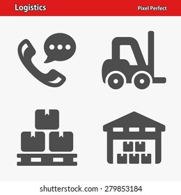 Logistics Icons. Professional, pixel perfect icons optimized for both large and small resolutions. EPS 8 format. Designed at 32 x 32 pixels.
