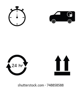 logistics icons set