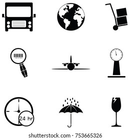 logistics icons set