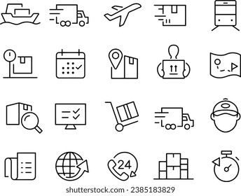 Logistics Icons Set vector design