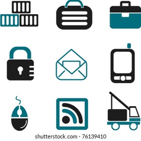 iconos logísticos, signos, ilustración vectorial