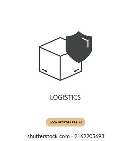 logistics icons  symbol vector elements for infographic web
