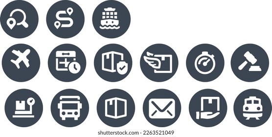 Logistics Icons vector design transport