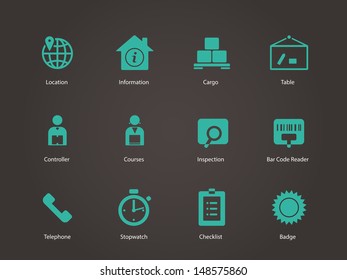 Logistics icons. Vector illustration.